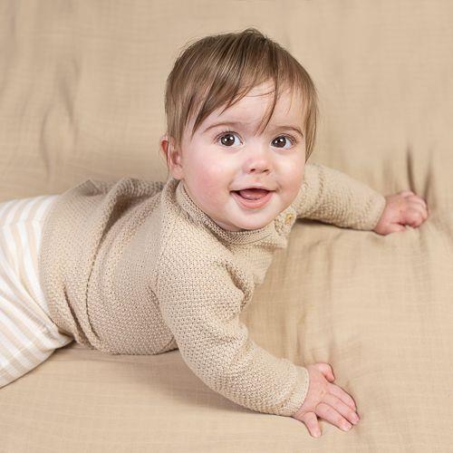 Knitted sweater Sand by Little Dutch