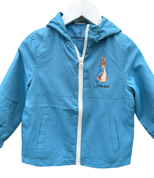 Peter Rabbit Blue Baby/Toddler personalised Rain coat