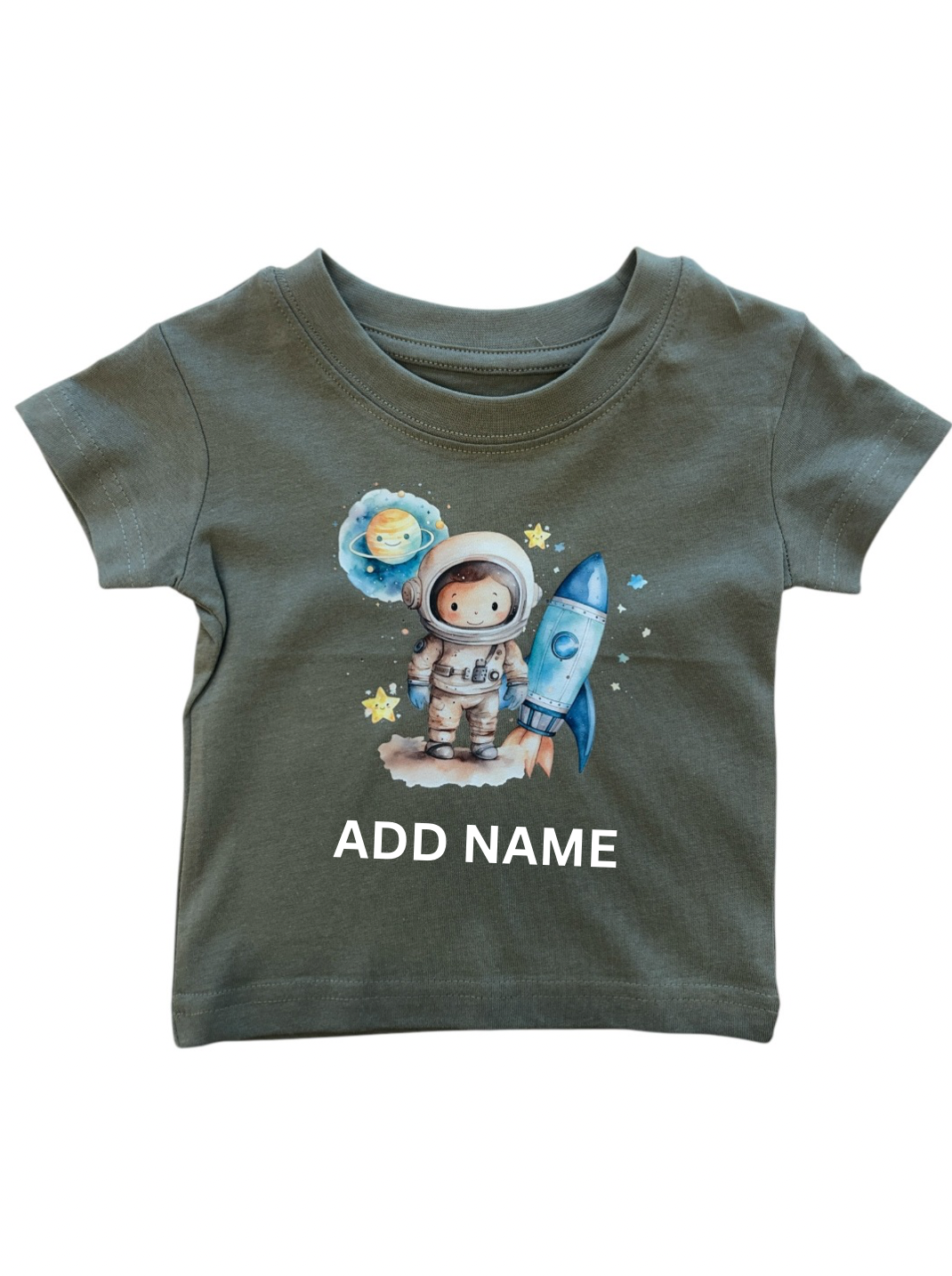 Space Theme Personalised Kids T-Shirt