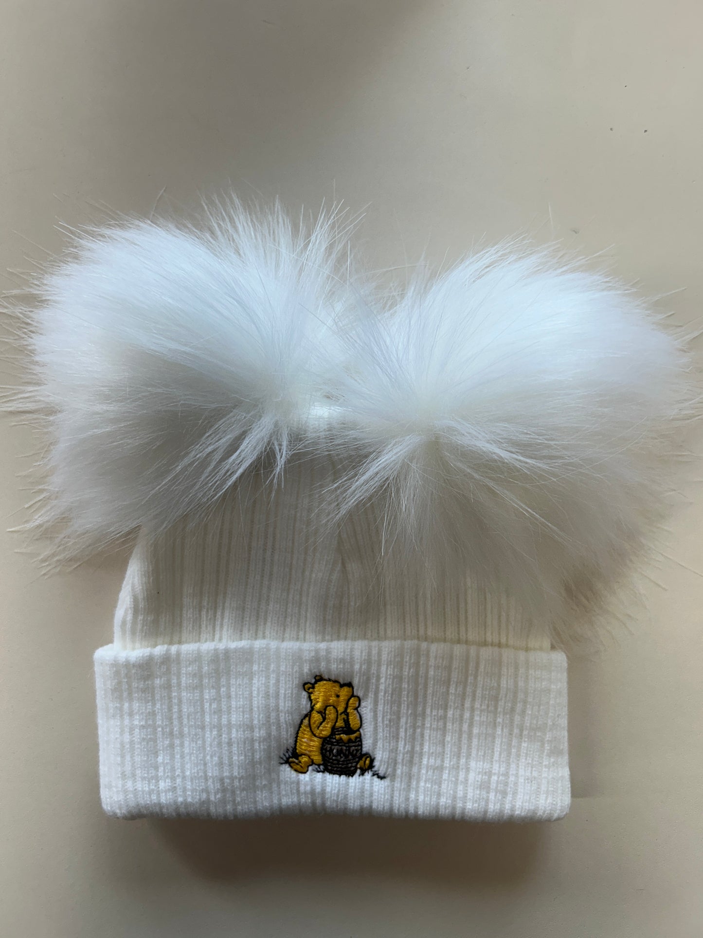 Double Pom Hat Winnie The Pooh - 3+ Months