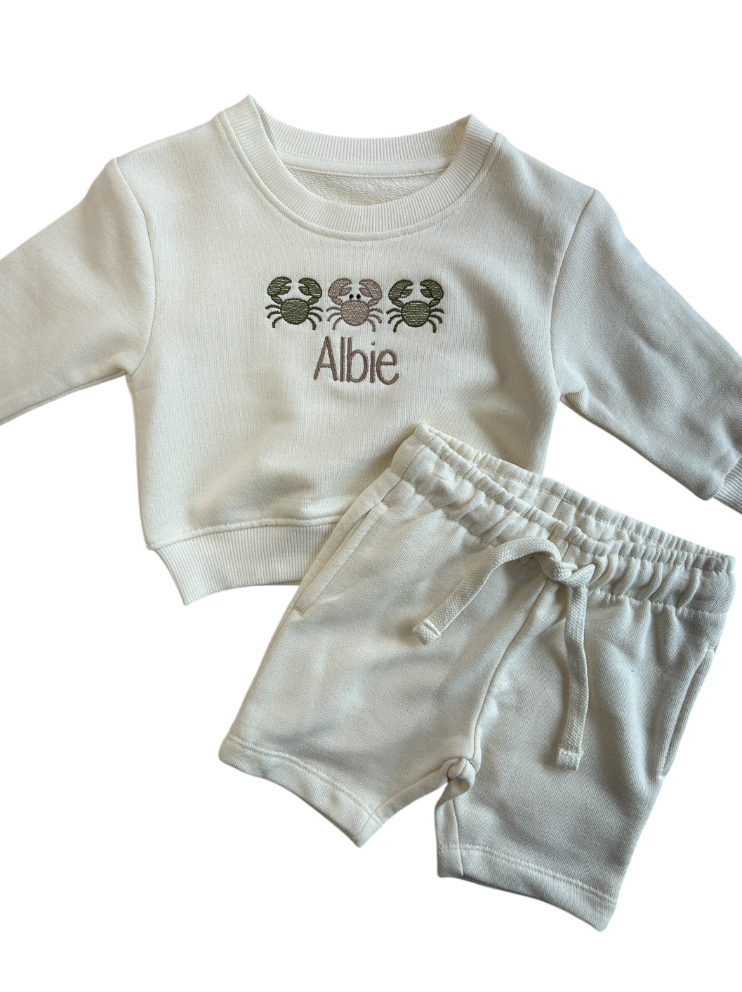 Crab trio Oversized Sweater & shorts personalised set