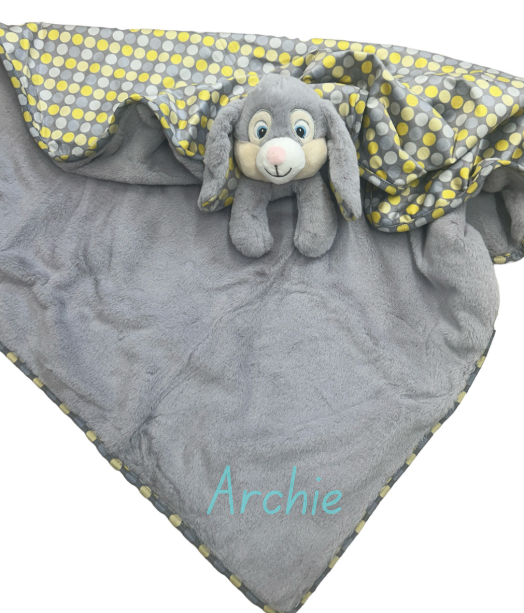 Grey Polka Dot Personalised giant comfort blanket