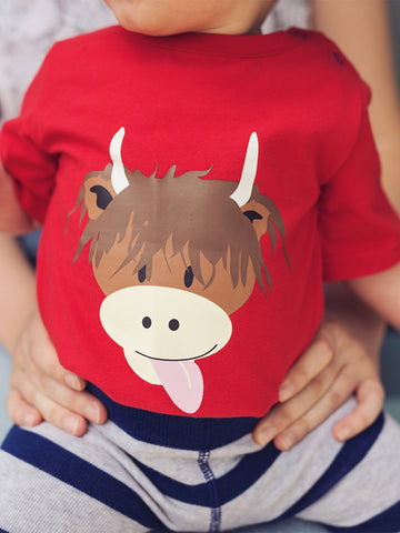 Highland Cow Short Sleeve T-shirt by Blade & Rose