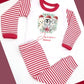 Animal Trio Personalised Adults Red Stripe Pyjamas