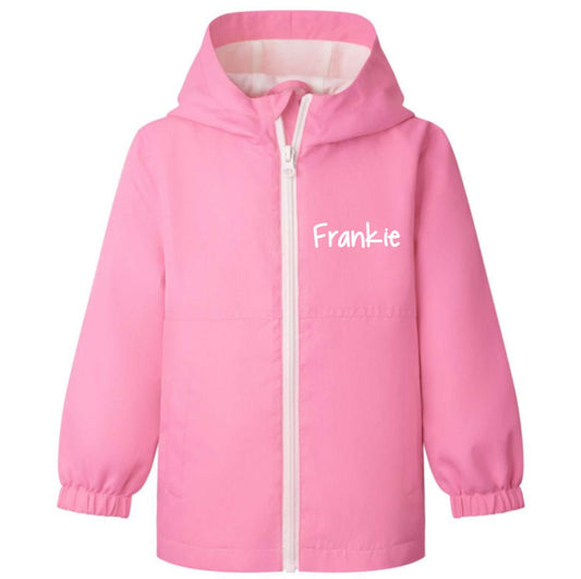 Baby/Toddler personalised Rain coat Pink