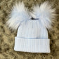 Blue Double Pom hat - First Size