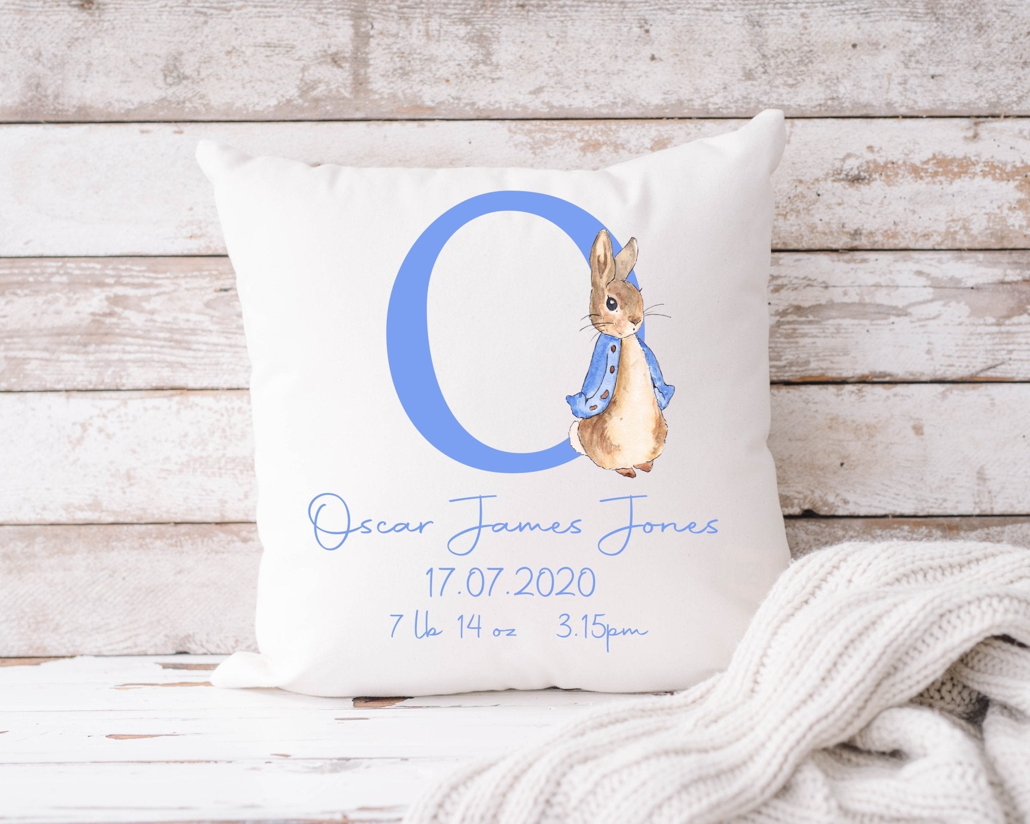 Peter rabbit outlet personalised cushion