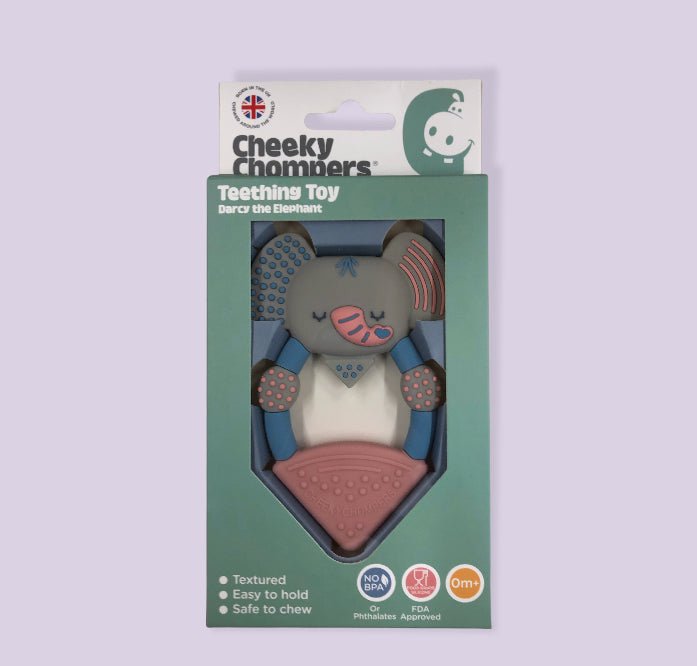 Darcy the Elephant Teether by Cheeky Chompers