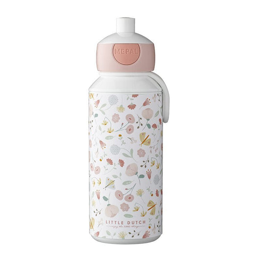Drinking bottle 400ml pop-up Flowers & Butterflies by Little Dutch