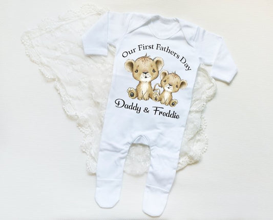 FATHERS DAY - Sleep Suit - Lion Print