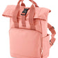 First Time Flyer personalised Mini Twin Handle Roll-Top Backpack beige design