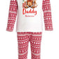 Gingerbread man Personalised Adults Red Christmas print Pyjamas