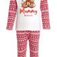 Gingerbread man Personalised Red Christmas Print Pyjamas