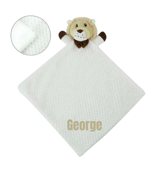 Lion Personalised baby comforter blanket
