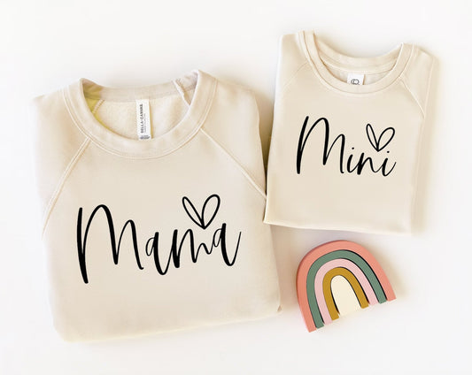 Matching Mini & Mama Mummy Personalised Jumpers design 5 - Various Colours