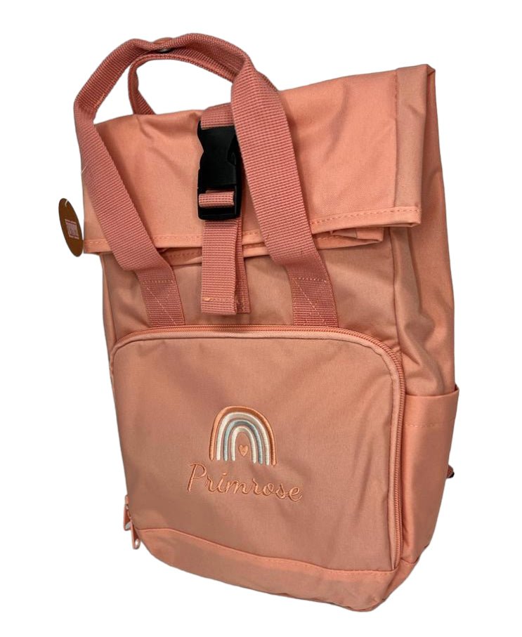 Mini Twin Handle Roll-Top Backpack - Rainbow Design
