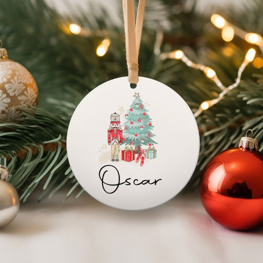 Personalised Christmas Bauble - Design 8 Name Only