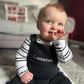 Personalised dungaree set with name - various colours