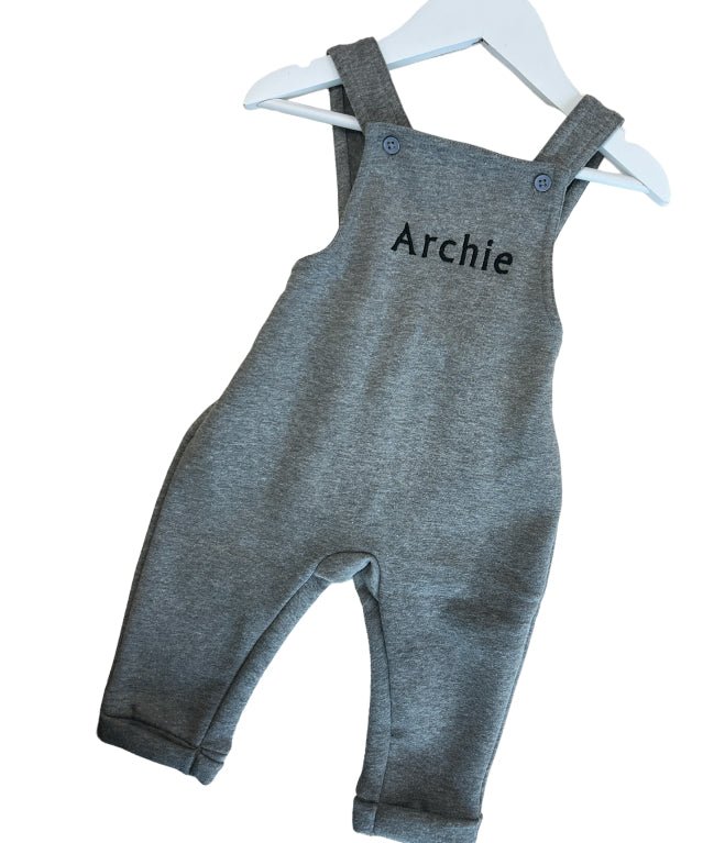 Personalised dungaree set with name - various colours