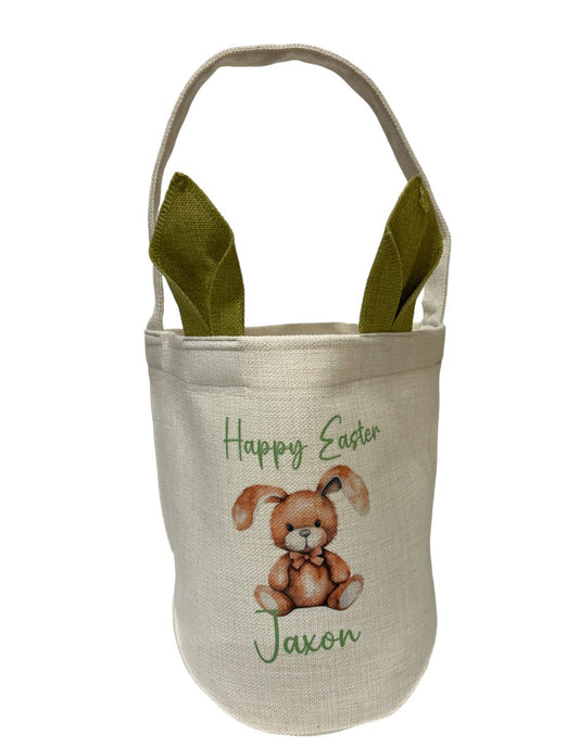 Personalised Easter treat / Egg bag with Ears - Green