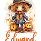 Personalised Halloween Long Sleeve T-Shirt - Scarecrow