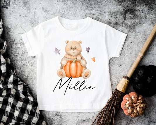 Personalised Halloween T-Shirt - Pumpkin Design