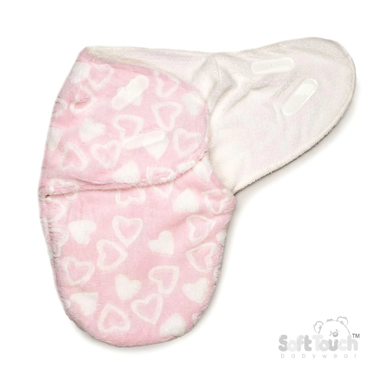 Pink Hearts Personalised Pram Swaddle Wrap