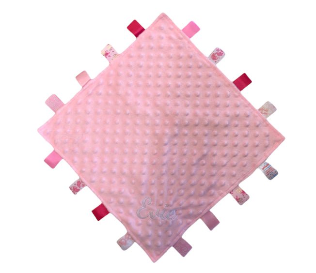 Pink Taggie Comforter Blanket From The Stork Bespoke Baby