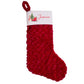 Rabbit & Sleigh Plush Red personalised Christmas Stocking Design 1