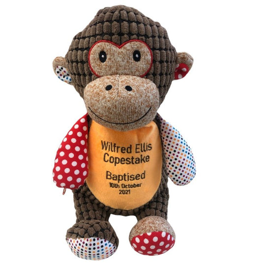 Sensory Monkey Personalised Teddy