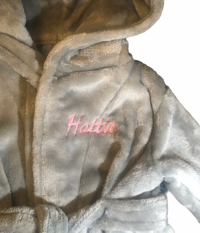 Silver Grey Super Soft Hooded Dressing Gown