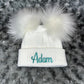 White Double Pom hat - First Size