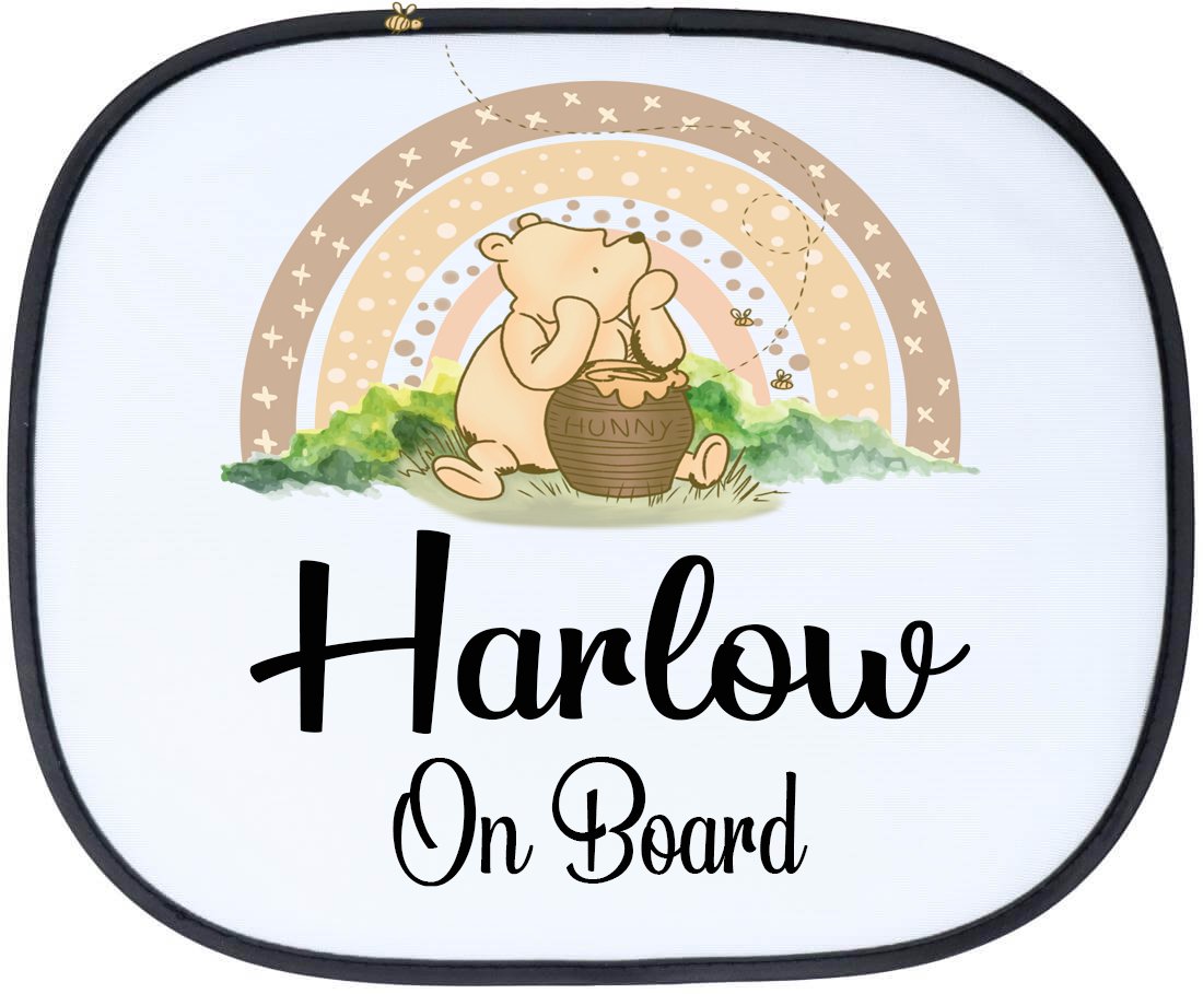 Winnie The Pooh Personalised Car Sun Shade