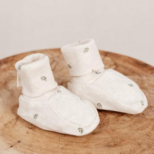 Green Leaves booties by Little Dutch