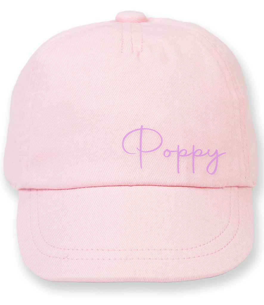 Toddler personalised elasticated cap choose your colour