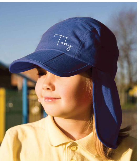 Children's personalised fold up legionnaires cap - choose your colour