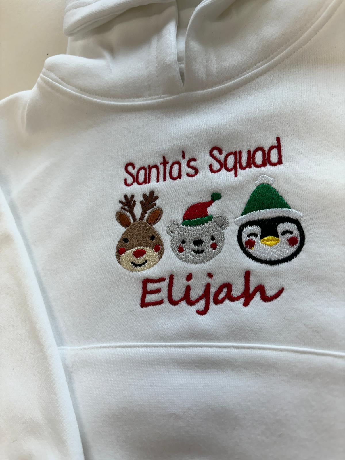 Santa Squad Personalised kids Christmas hoodie (Copy)