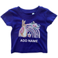 Pink Bunny & Rainbow Personalised Kids T-Shirt