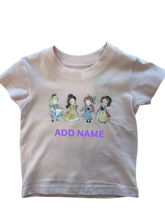 Princesses Personalised Kids T-Shirt