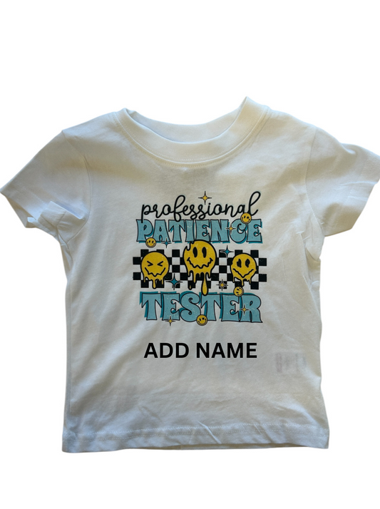 Professional Patience Tester Blue Personalised Kids T-Shirt