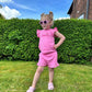 Frill style anglaise personalised shorts & top set - watermelon