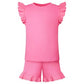 Frill style anglaise personalised shorts & top set - watermelon