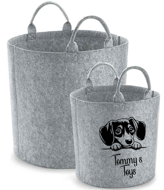 Personalised Dog toy basket - Various sizes