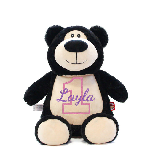 Cubbyford Bear Black Personalised Teddy
