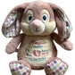 Dusky Pink Bunny Polka Dot Personalised Teddy
