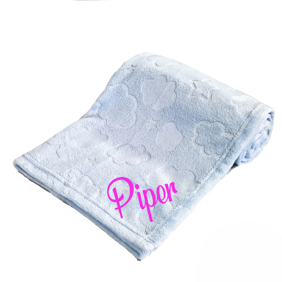 Blue Clouds Personalised Blanket