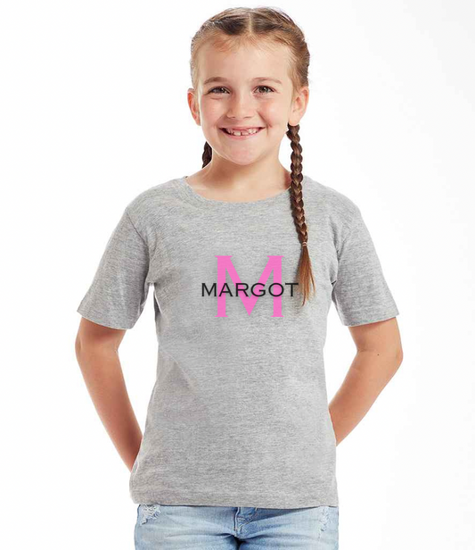 Initial & name personalised kids T-Shirt