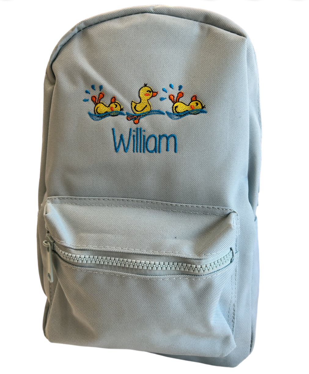 Mini Essential Backpack personalised with Ducks Design