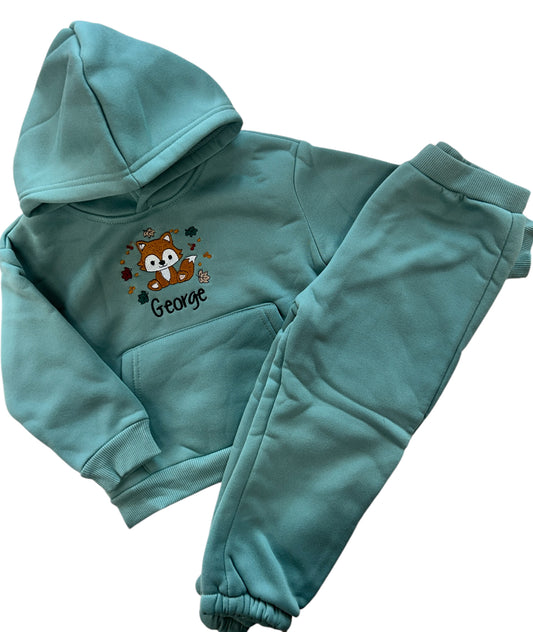 Hoodie tracksuit personalised Autumn Fox design set