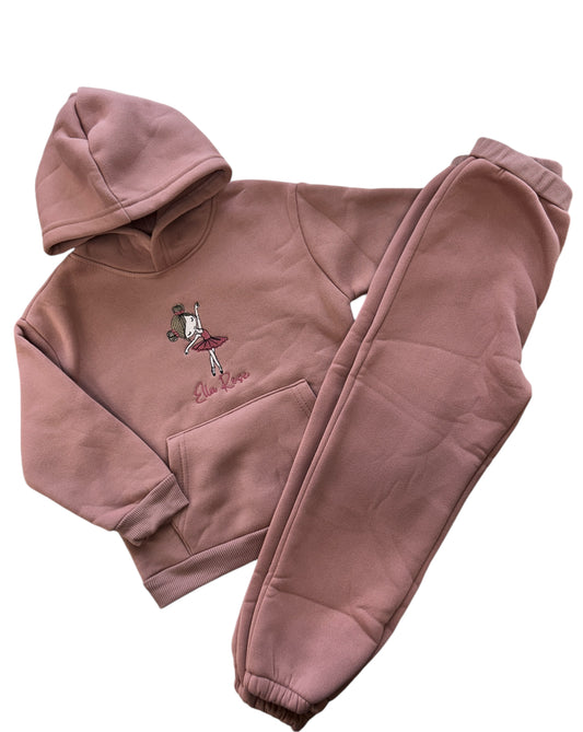 Ballerina Kids Hoodie tracksuit personalised set